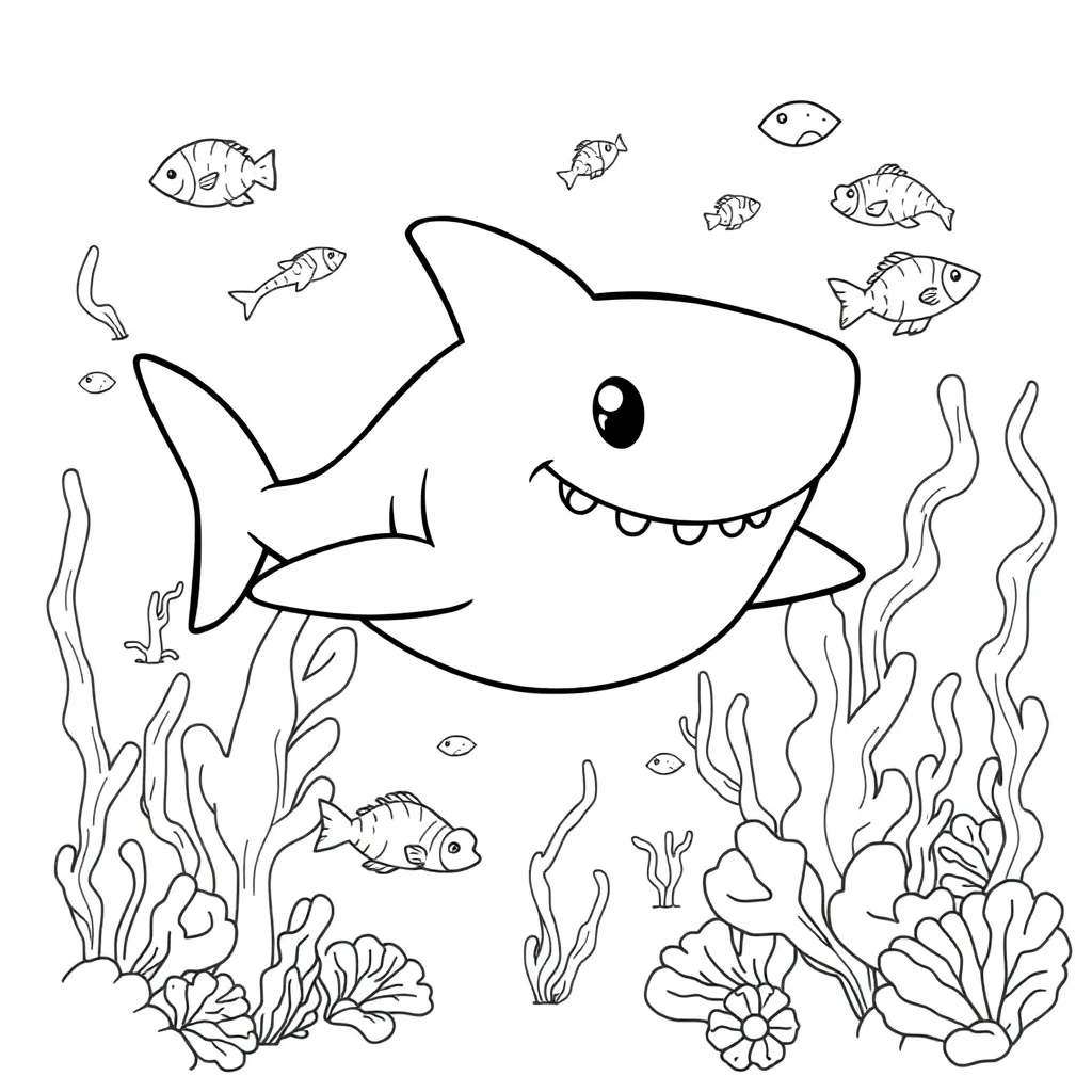 Baby Shark coloring page