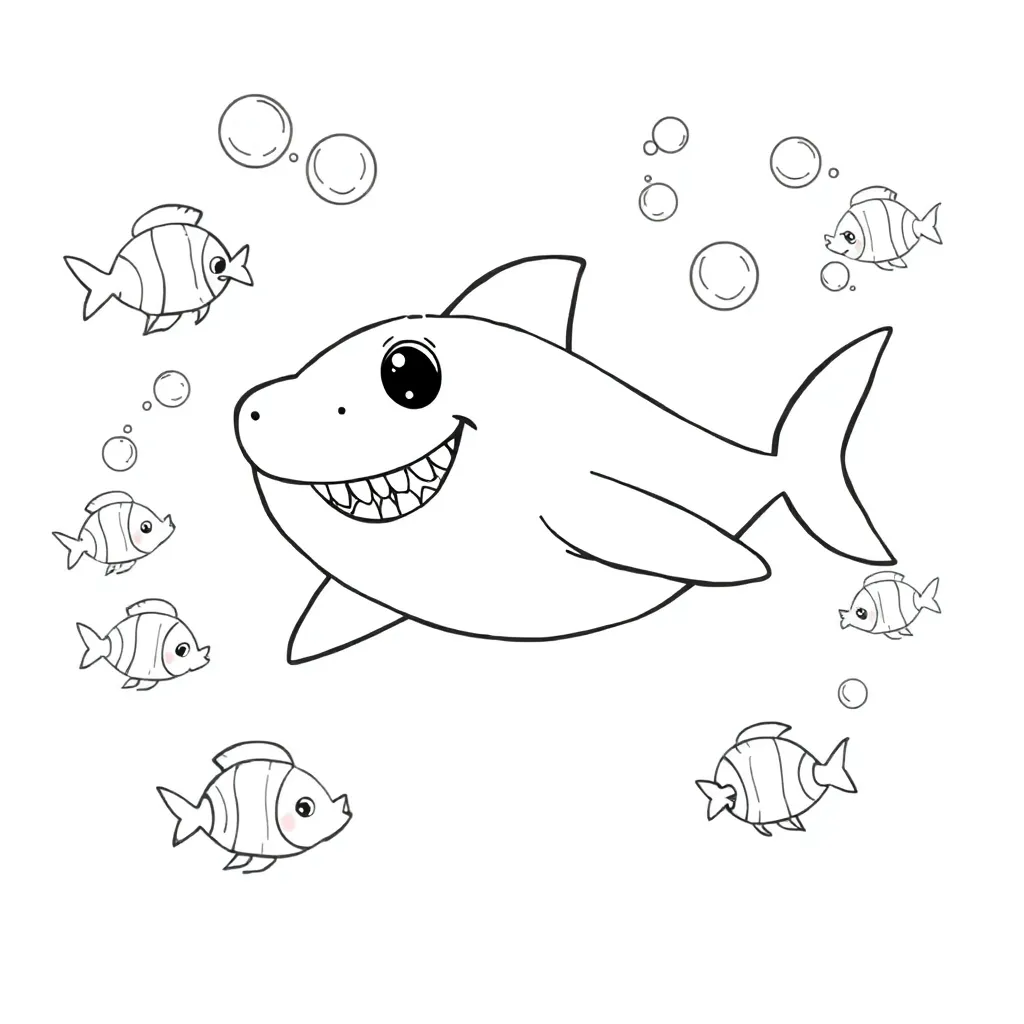 Baby Shark coloring page