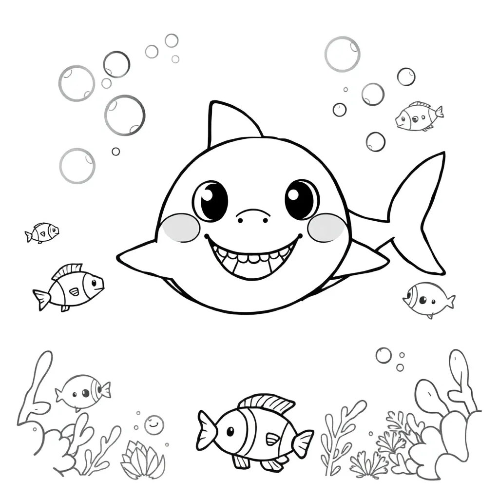 Baby Shark coloring page