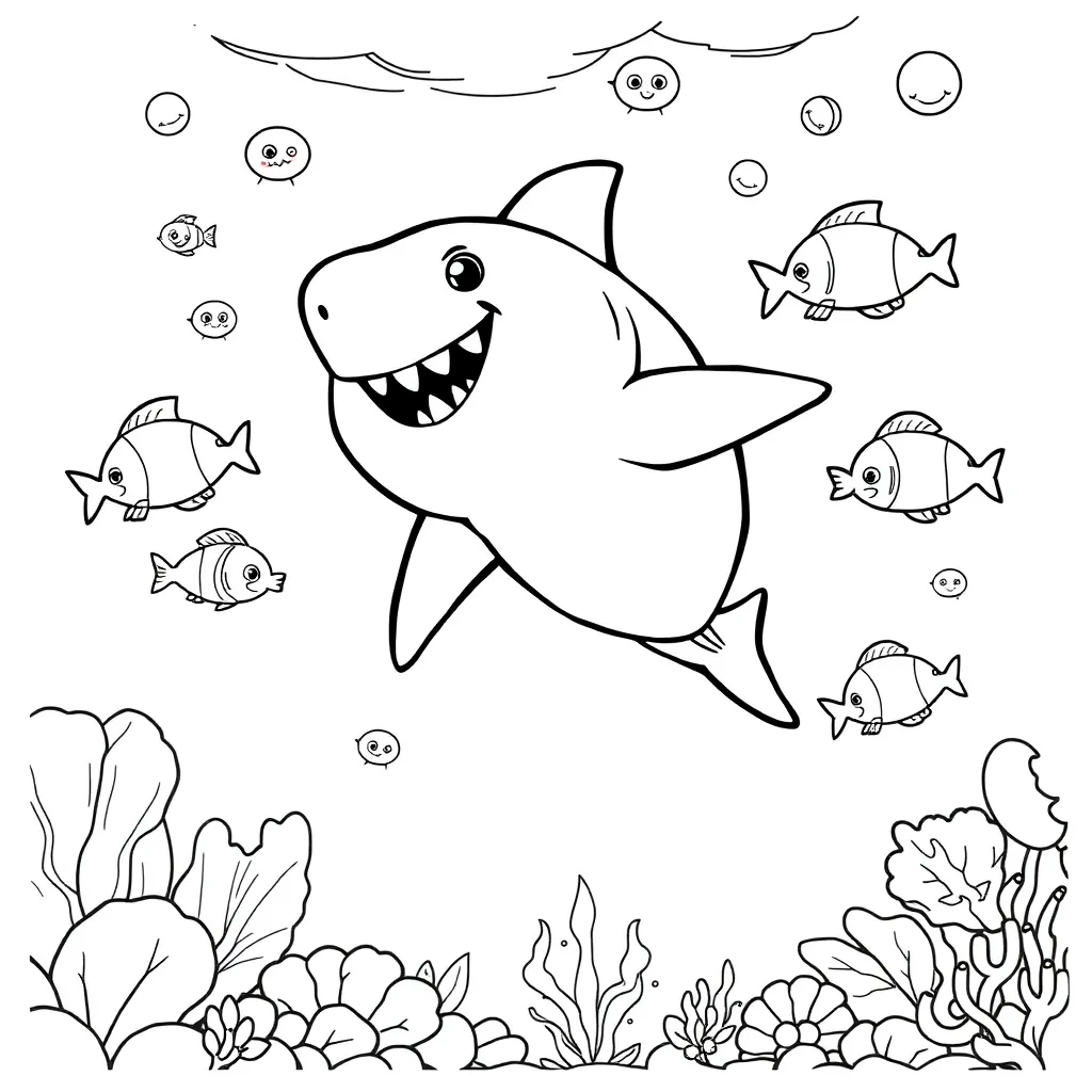 Baby Shark coloring page