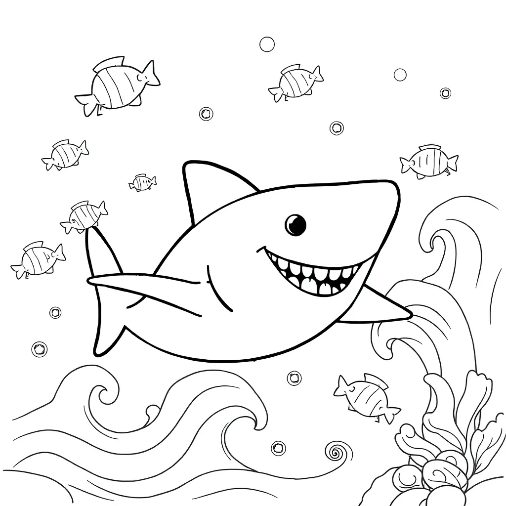 Baby Shark coloring page