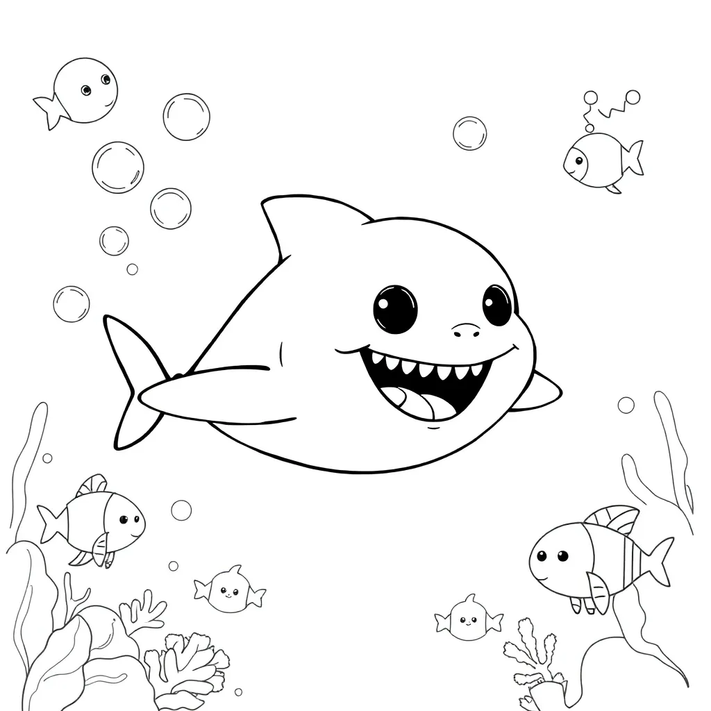 Baby Shark coloring page