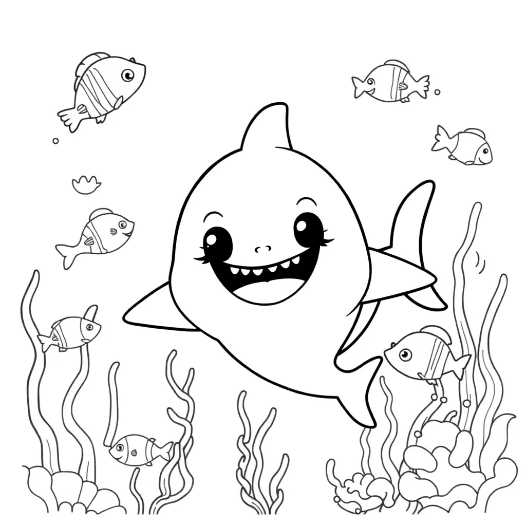 Baby Shark coloring page