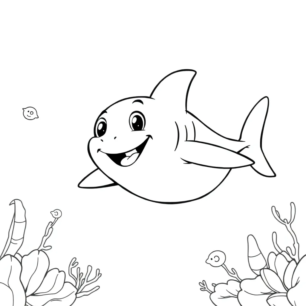 Baby Shark coloring page