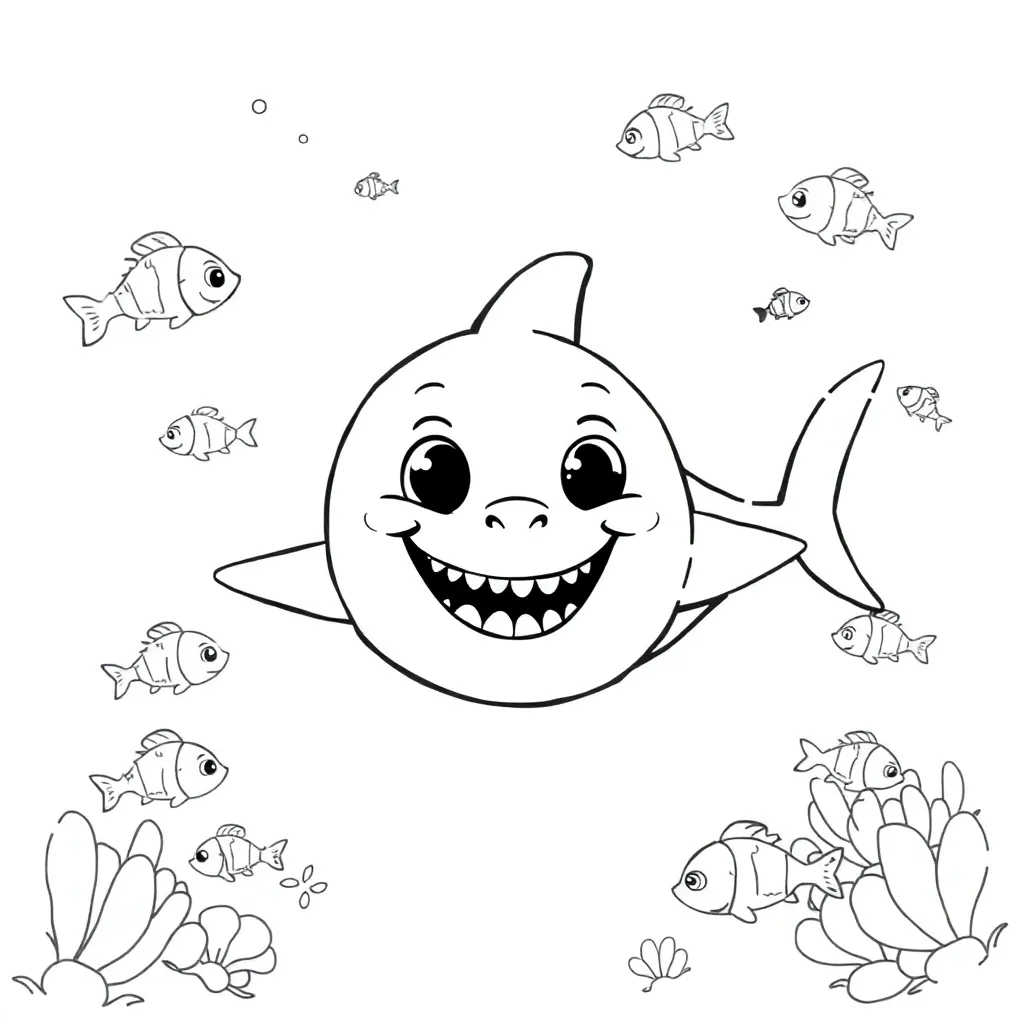 Baby Shark coloring page