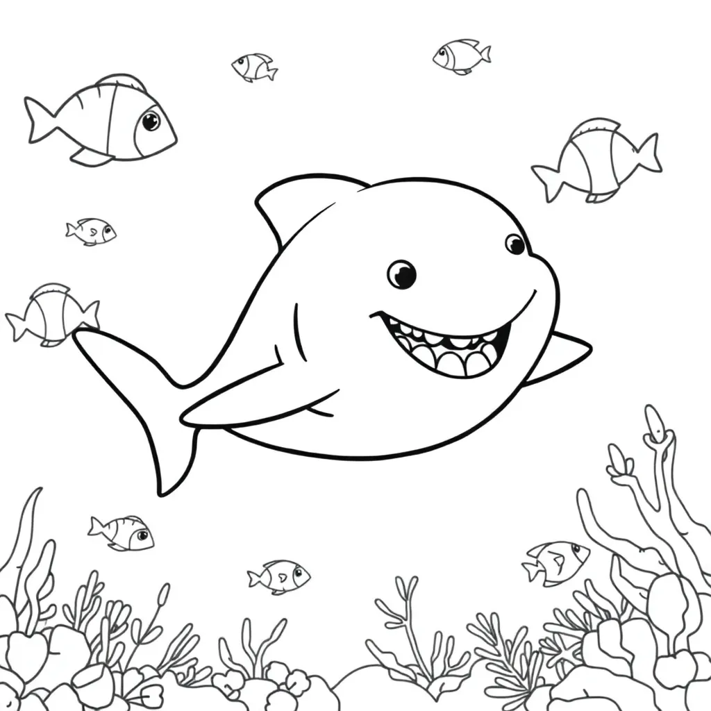 Baby Shark coloring page