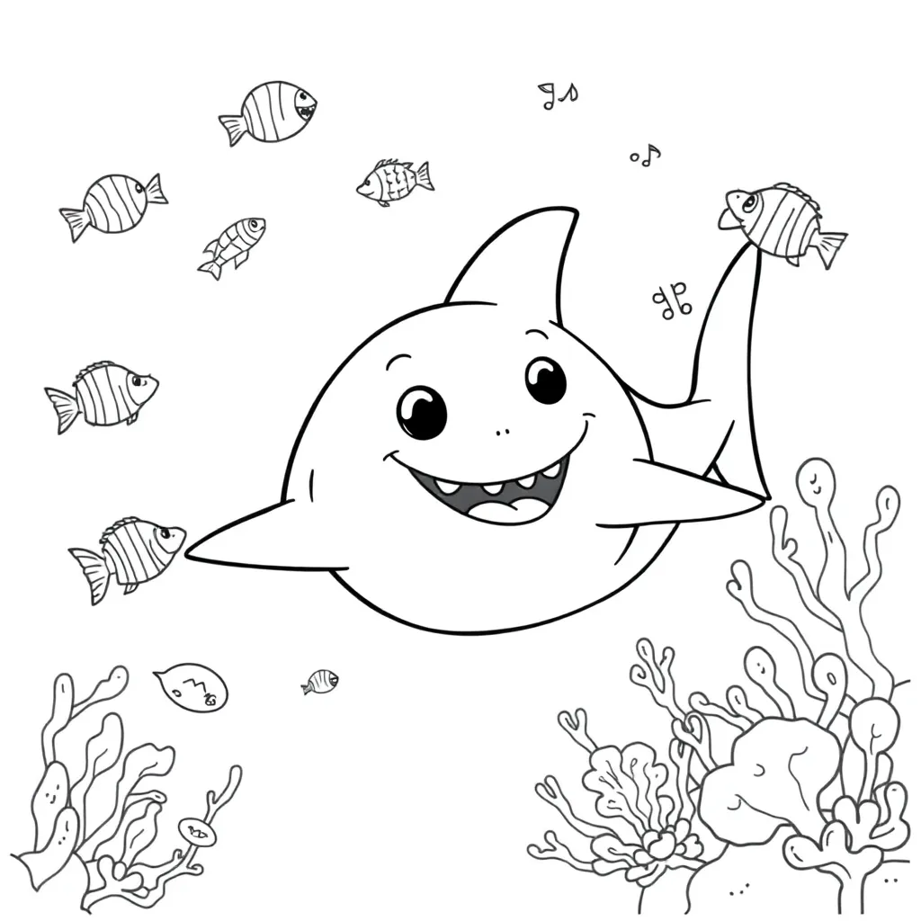 Baby Shark coloring page