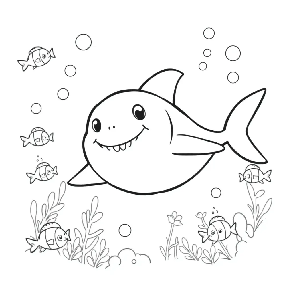 Baby Shark coloring page
