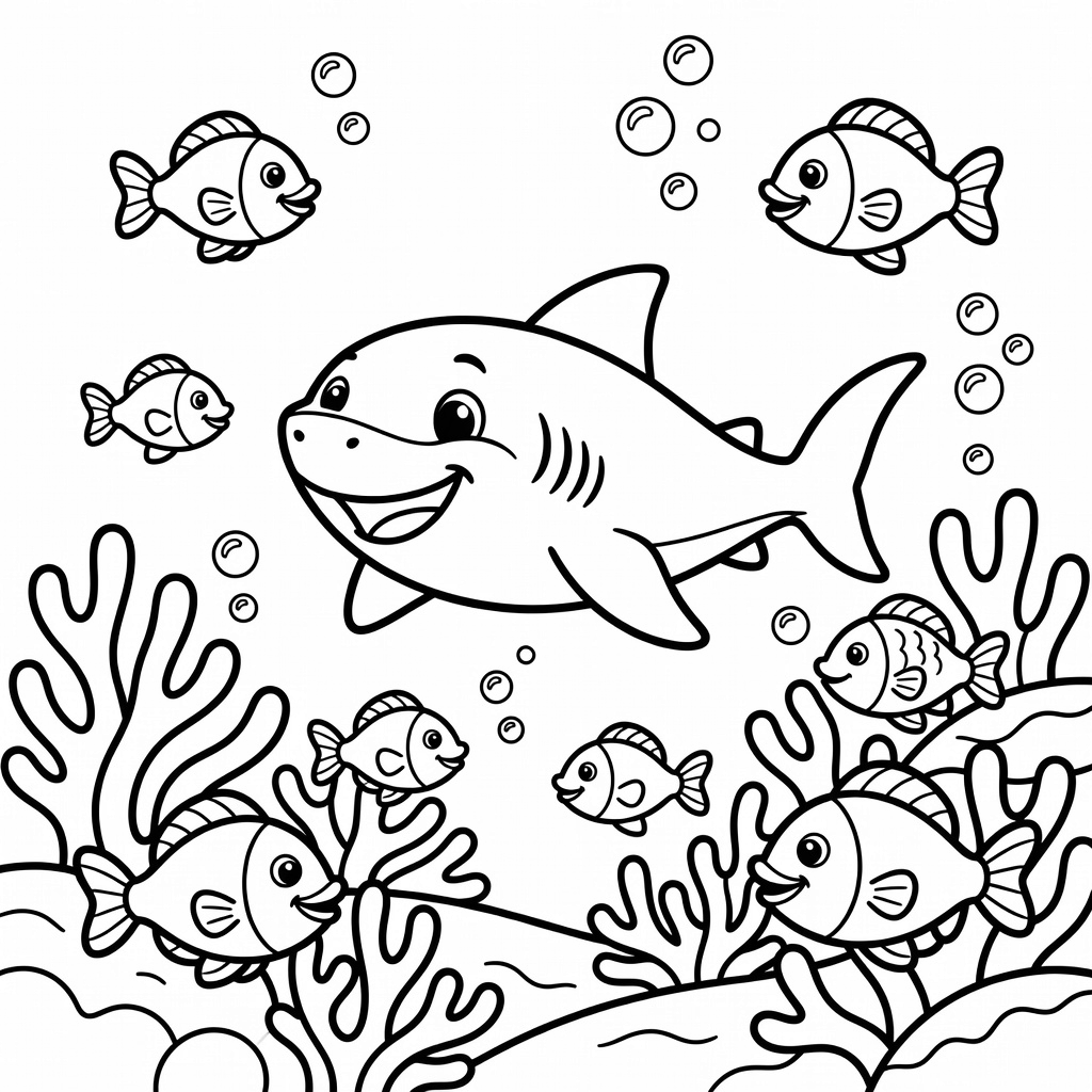 Baby Shark coloring page