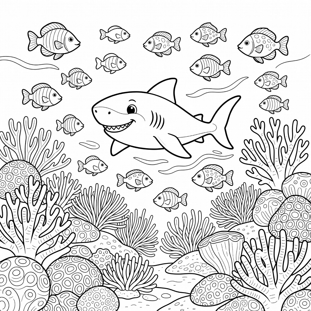 Baby Shark coloring page