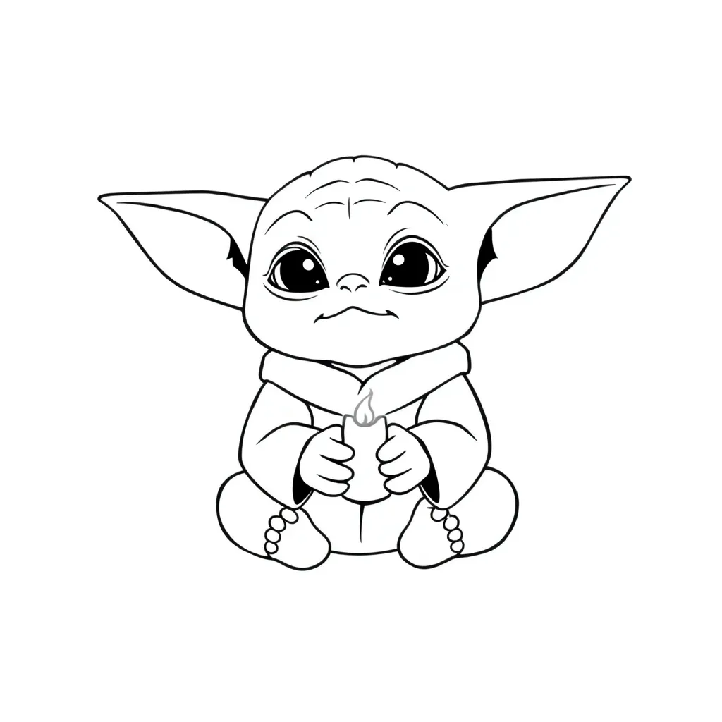 Baby Yoda coloring page
