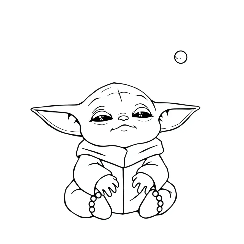 Baby Yoda coloring page