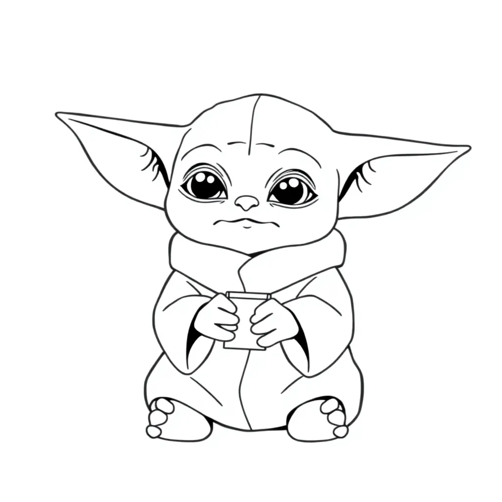 Baby Yoda coloring page