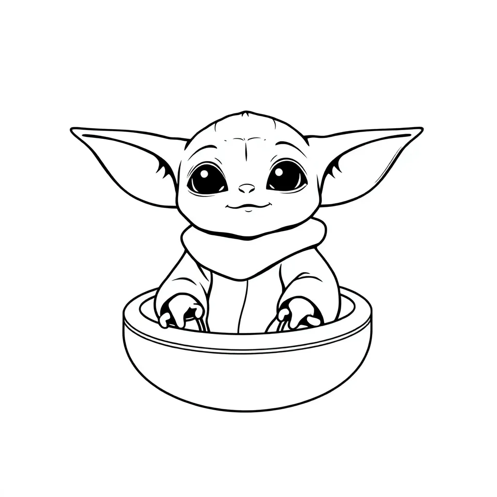 Baby Yoda coloring page