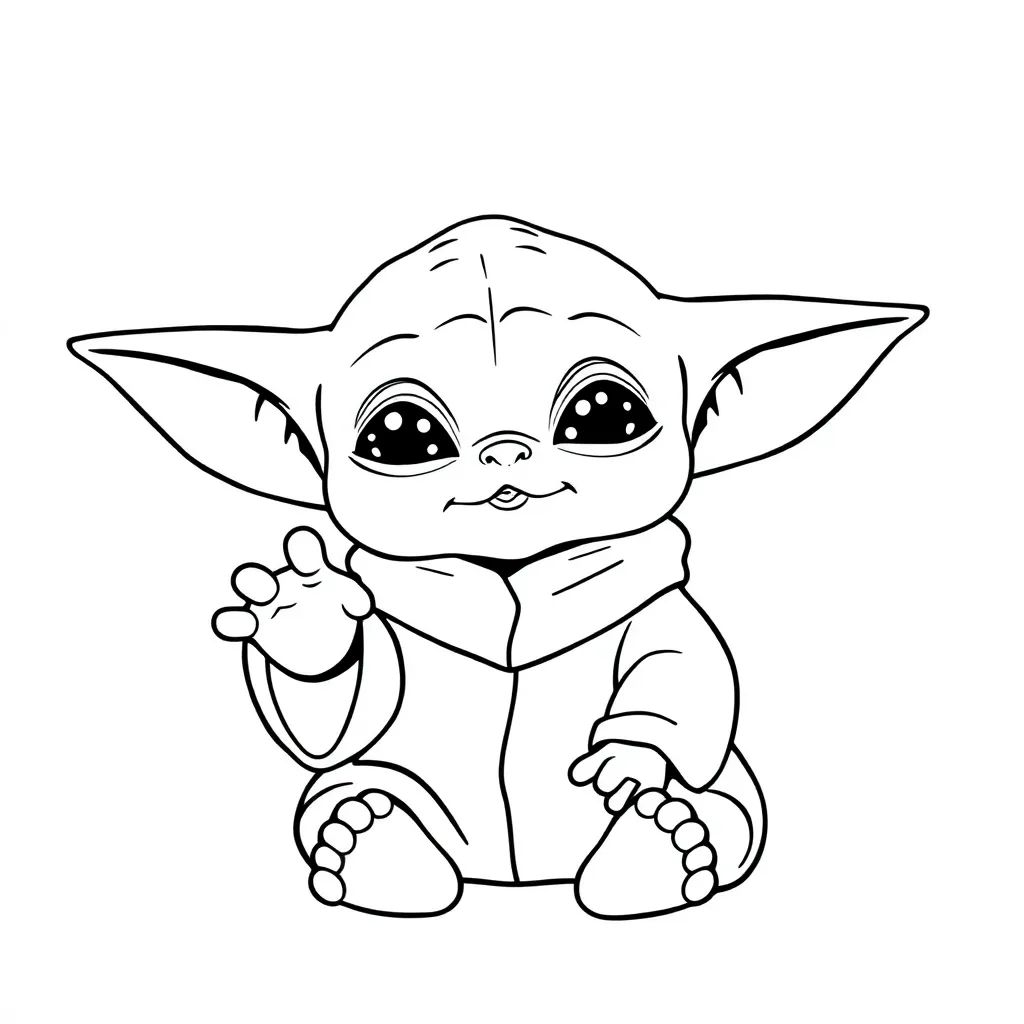 Baby Yoda coloring page
