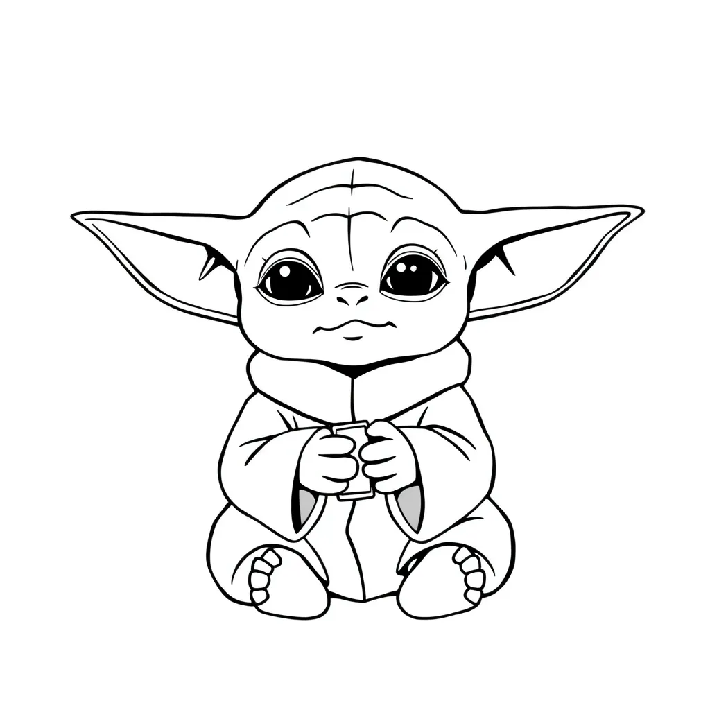 Baby Yoda coloring page