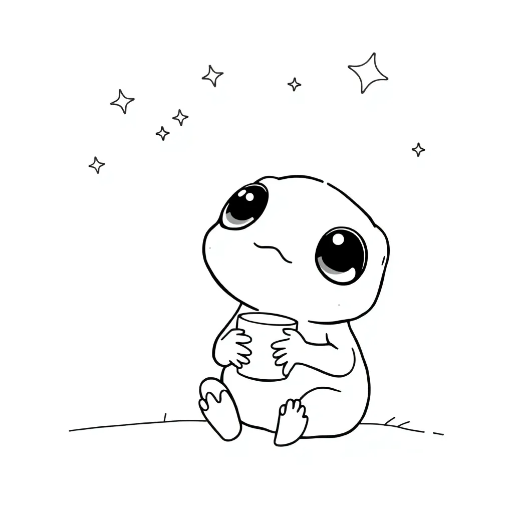 Baby Yoda coloring page