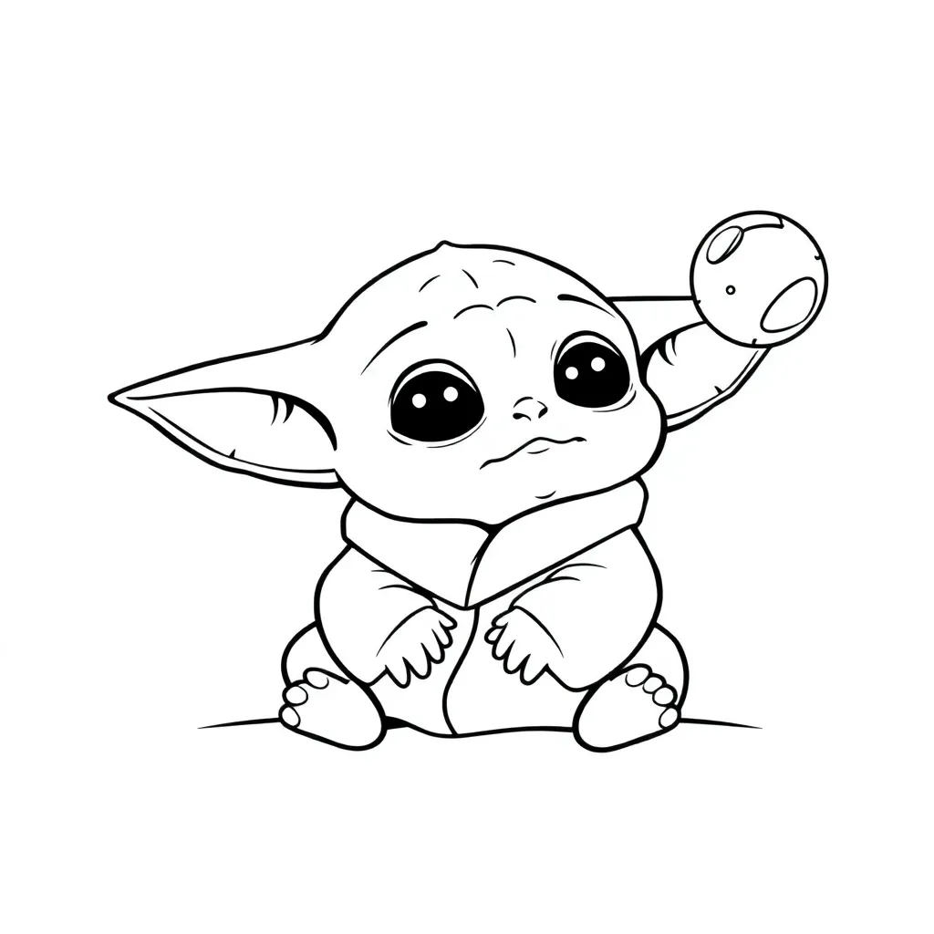 Baby Yoda coloring page