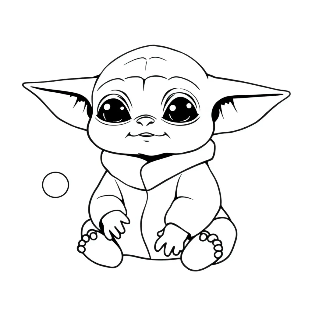 Baby Yoda coloring page