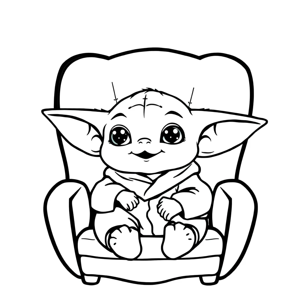 Baby Yoda coloring page