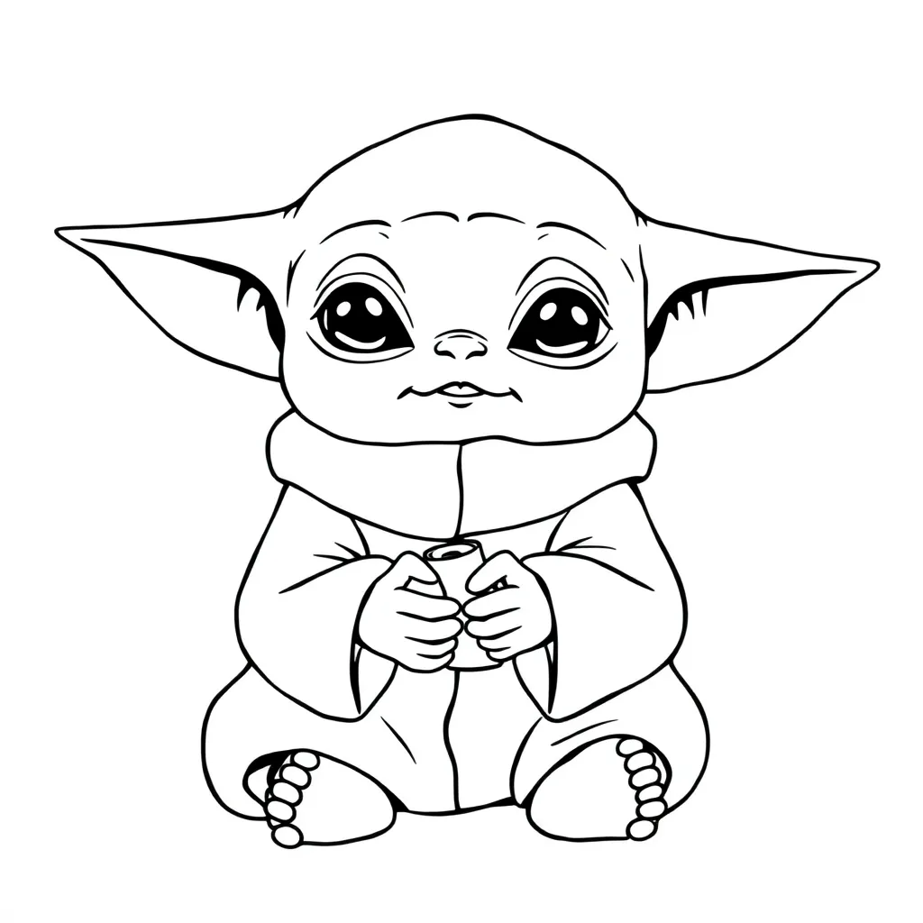 Baby Yoda coloring page
