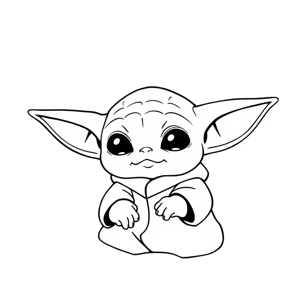 Baby Yoda coloring page