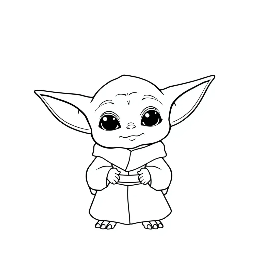 Baby Yoda coloring page