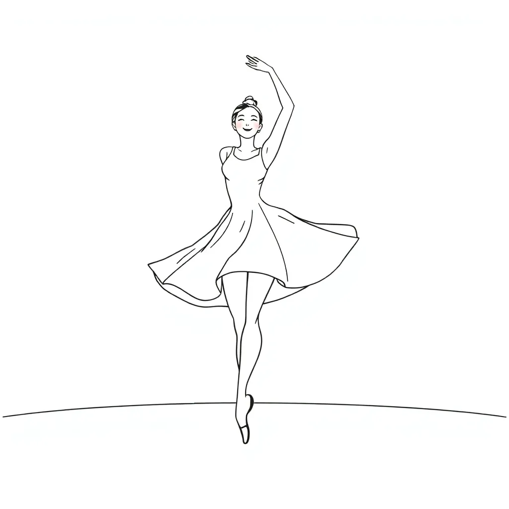 Ballerina coloring page