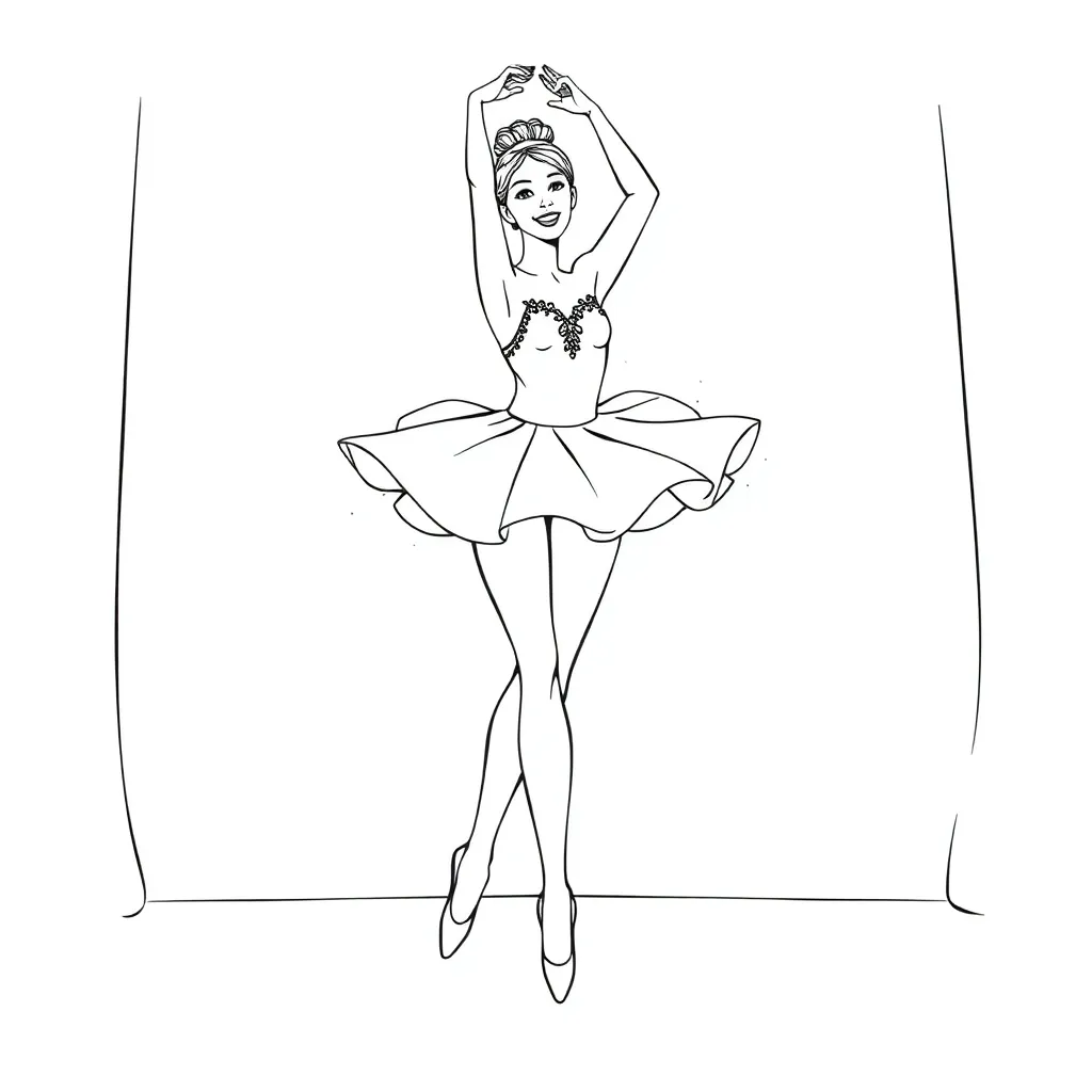Ballerina coloring page