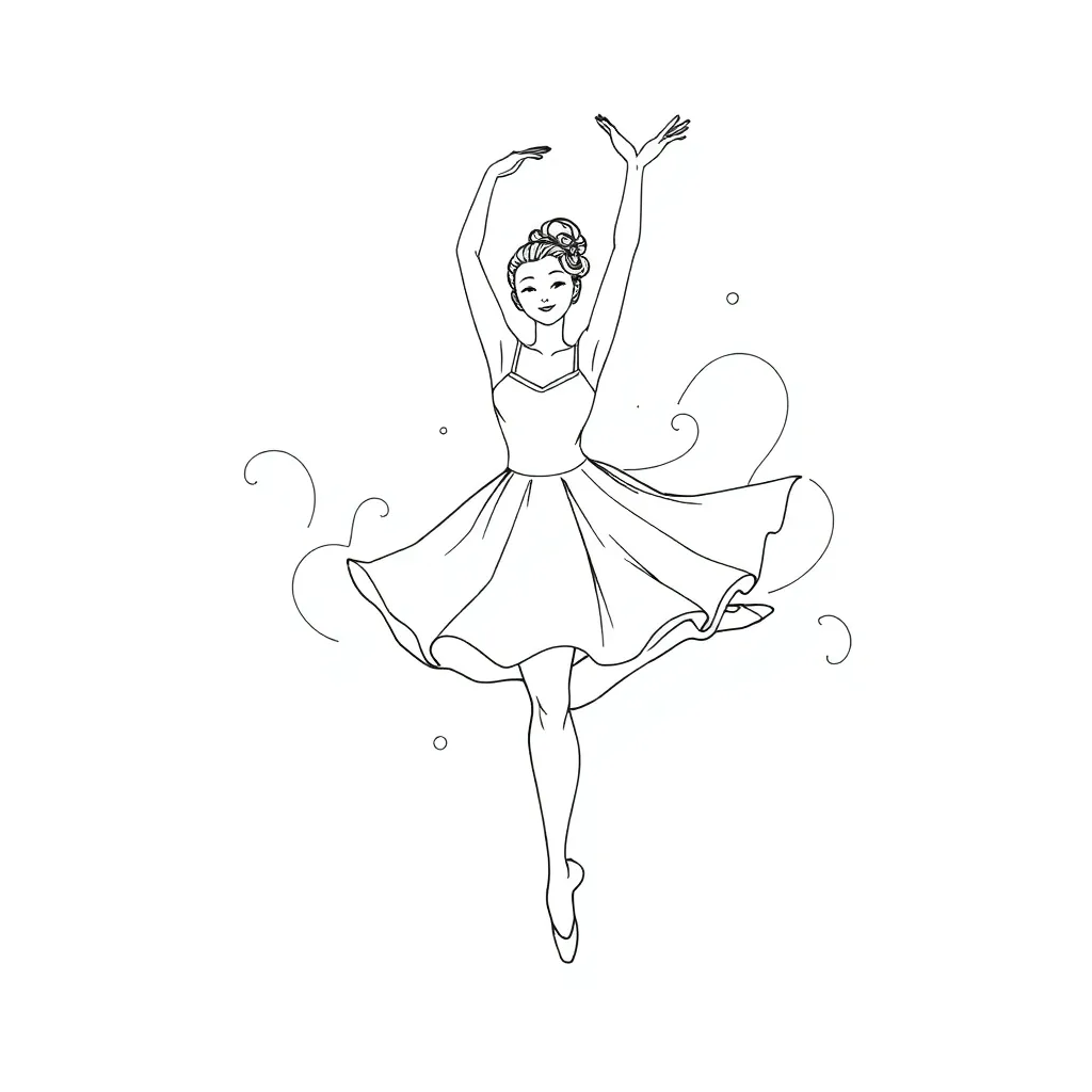 Ballerina coloring page