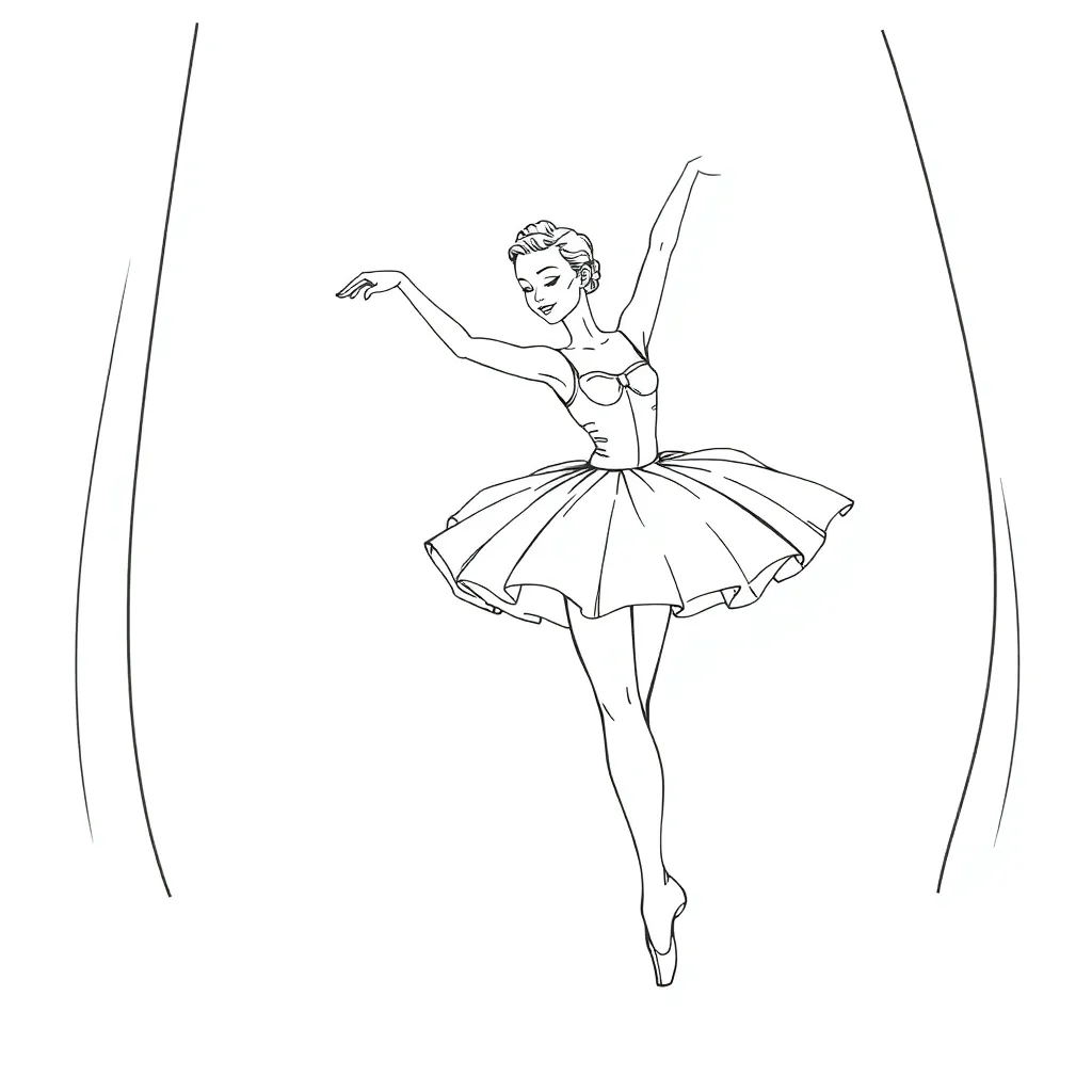 Ballerina coloring page