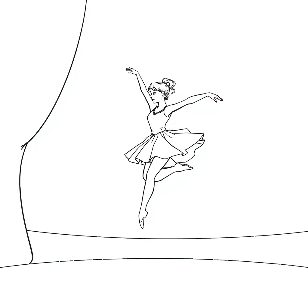 Ballerina coloring page