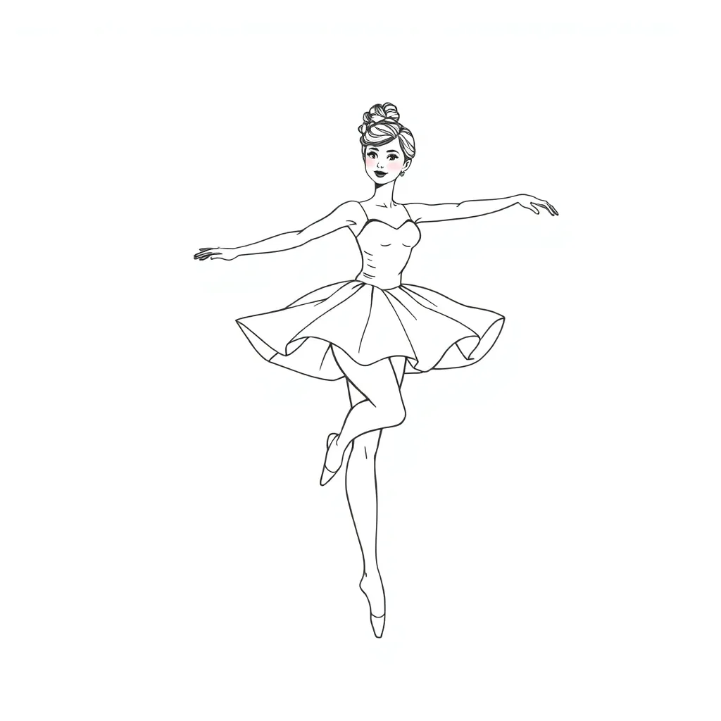 Ballerina coloring page