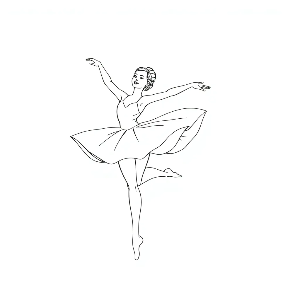 Ballerina coloring page