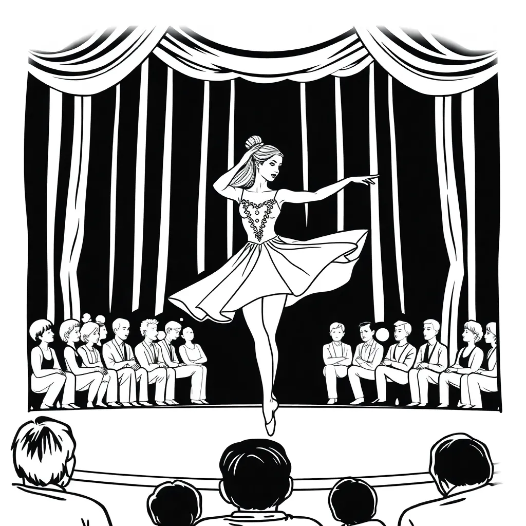 Ballerina coloring page