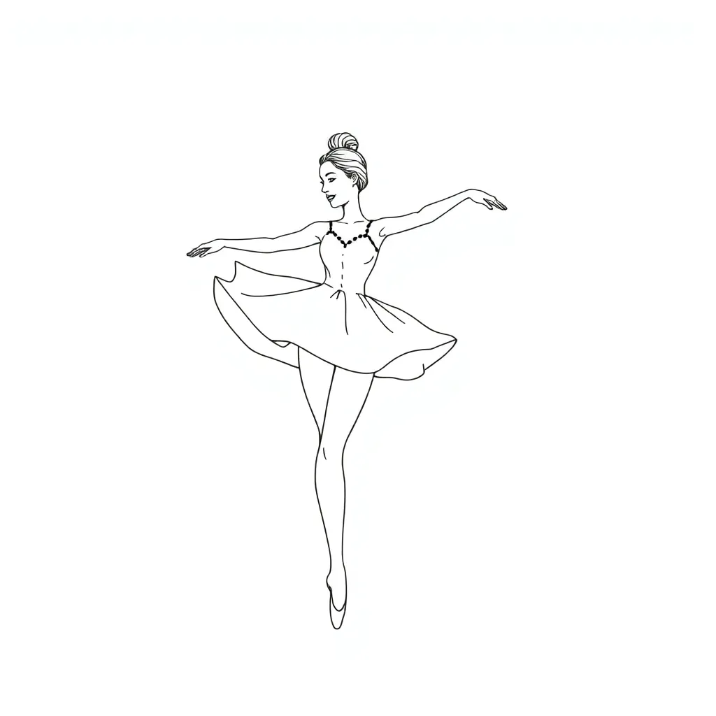 Ballerina coloring page