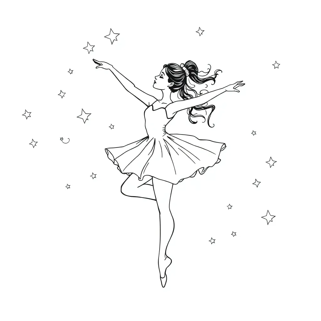 Ballerina coloring page