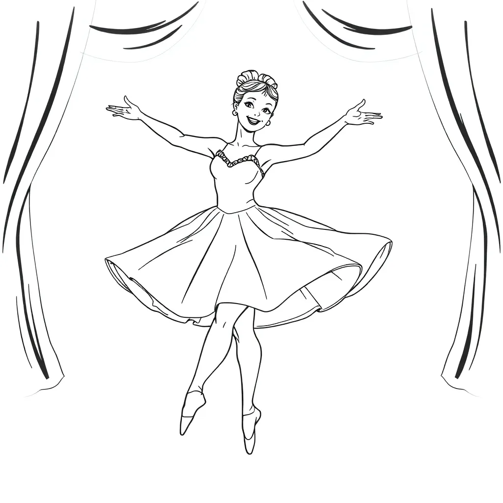 Ballerina coloring page