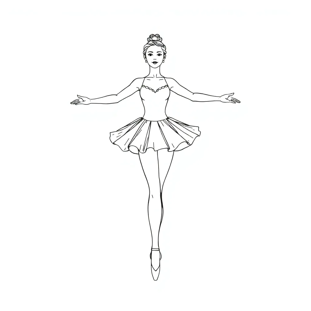 Ballerina coloring page
