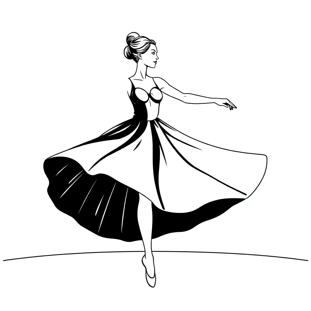 Ballerina coloring page