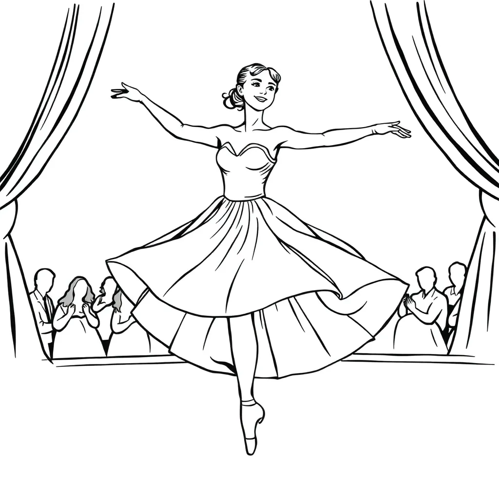 Ballerina coloring page