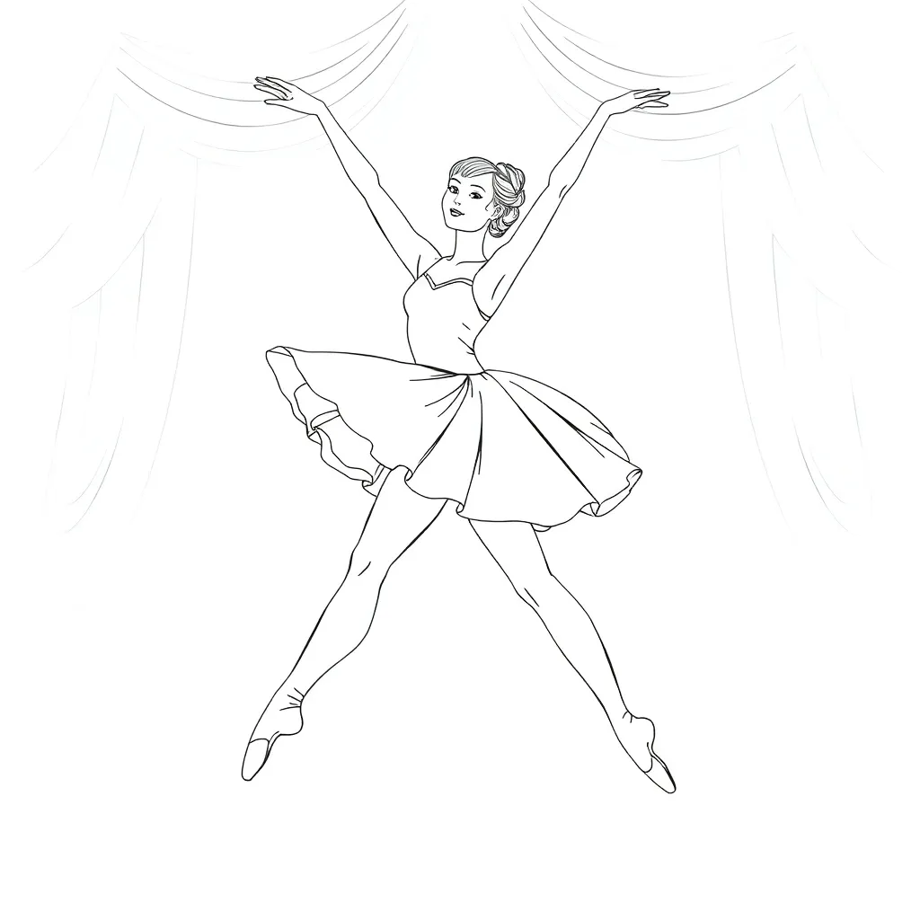 Ballerina coloring page