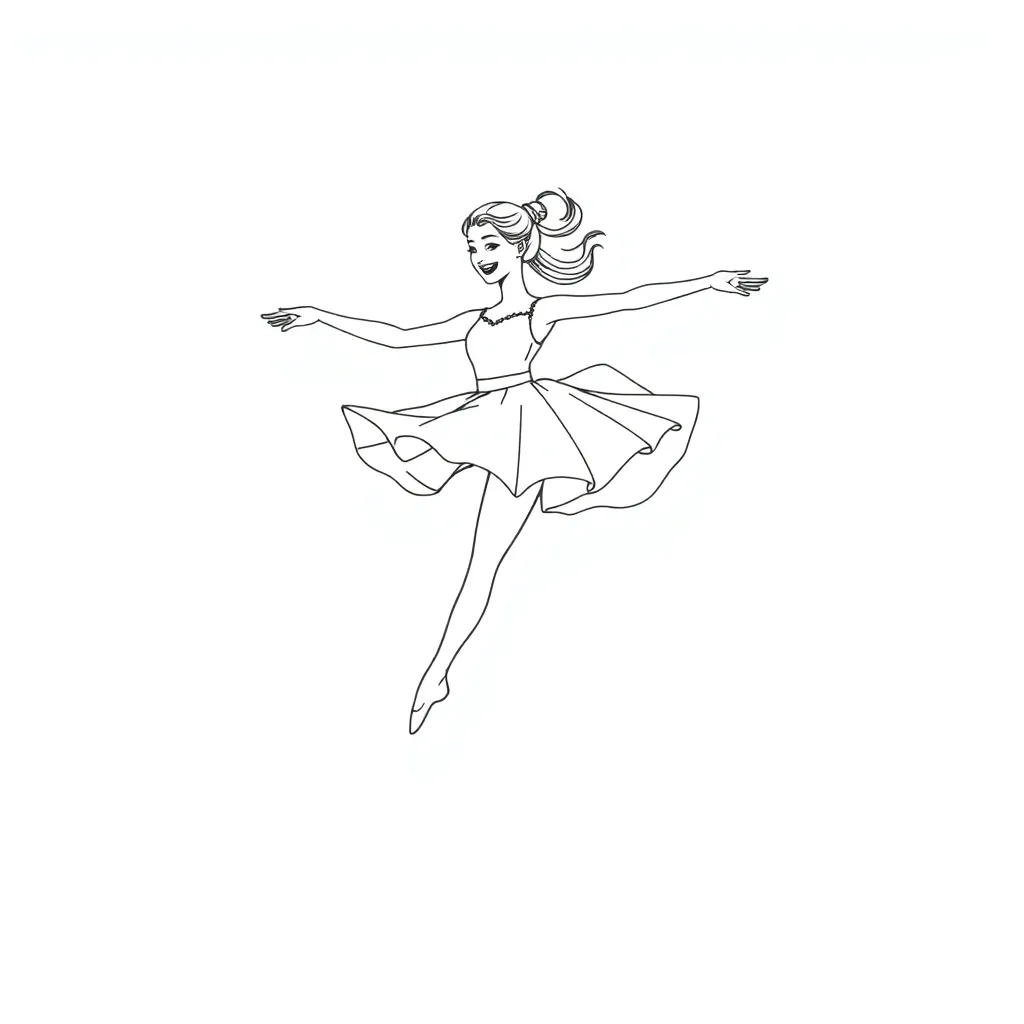 Ballerina coloring page