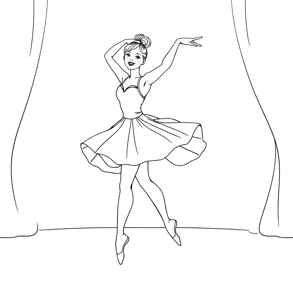 Ballerina coloring page