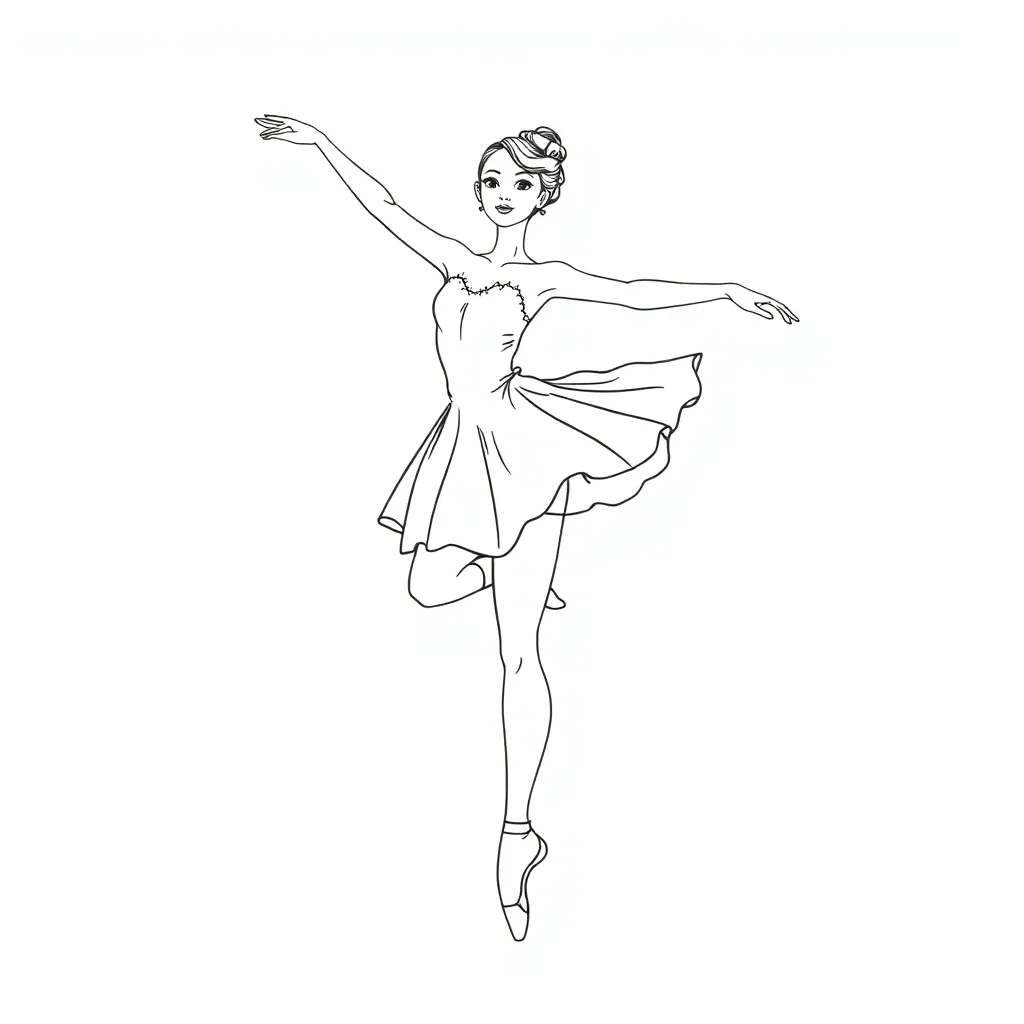 Ballerina coloring page