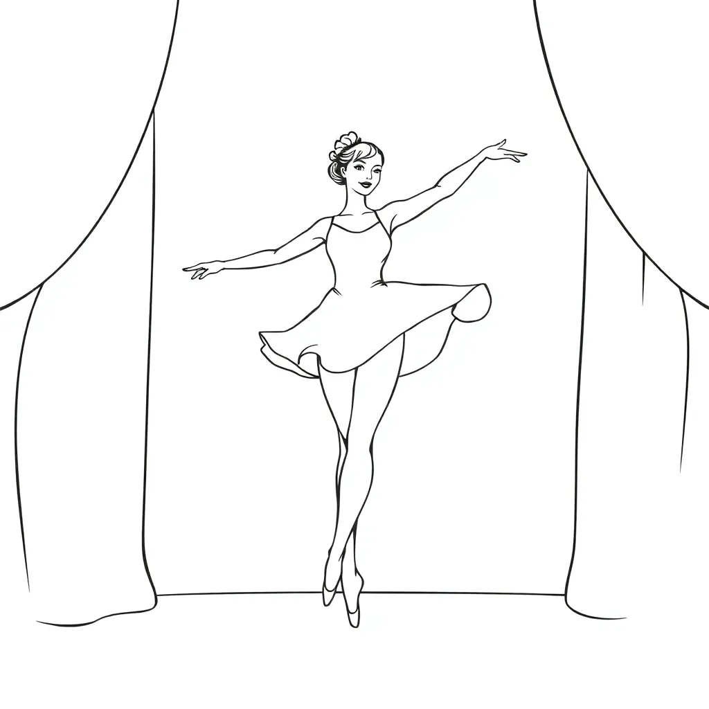 Ballerina coloring page