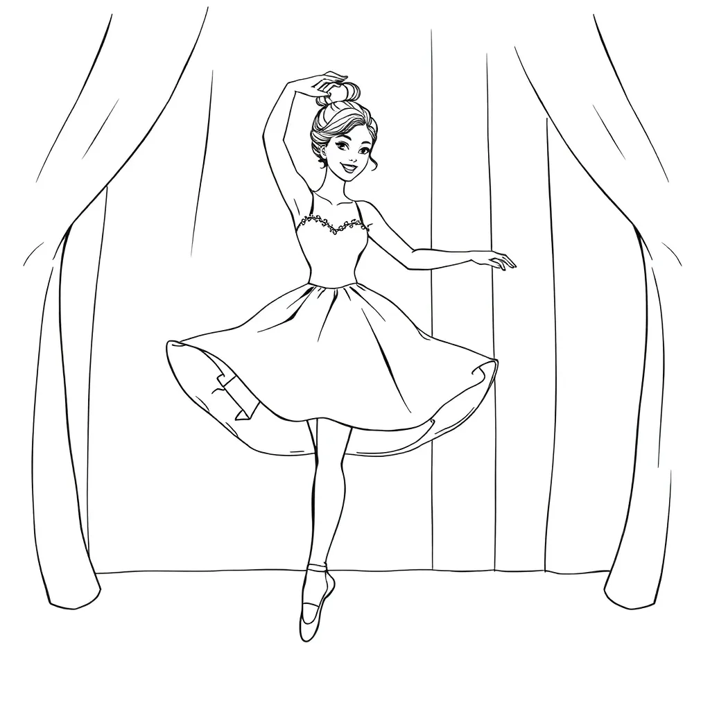 Ballerina coloring page