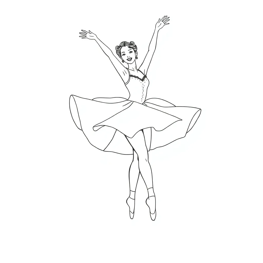 Ballerina coloring page