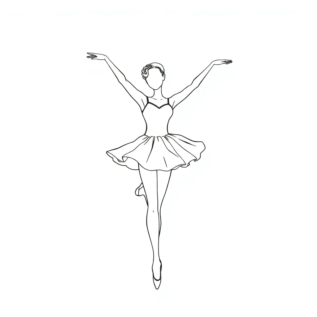 Ballerina coloring page