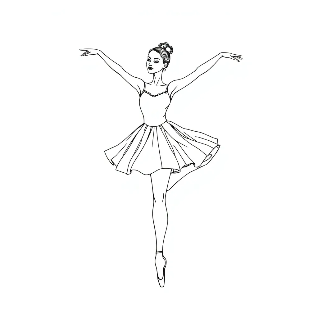 Ballerina coloring page
